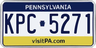 PA license plate KPC5271