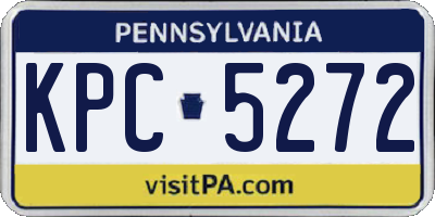 PA license plate KPC5272