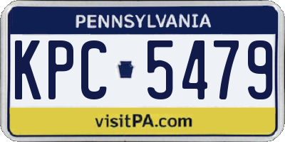 PA license plate KPC5479
