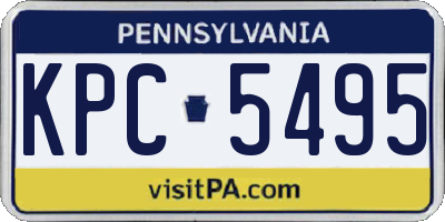 PA license plate KPC5495