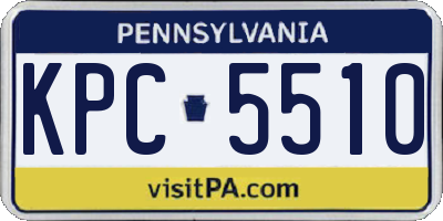 PA license plate KPC5510
