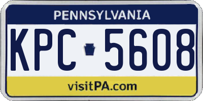 PA license plate KPC5608