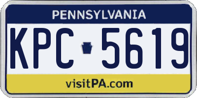 PA license plate KPC5619