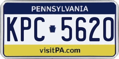 PA license plate KPC5620