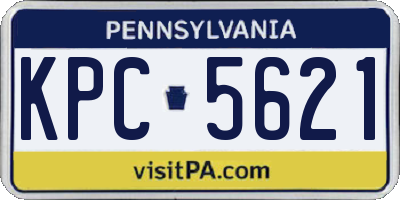 PA license plate KPC5621