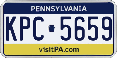 PA license plate KPC5659