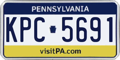 PA license plate KPC5691