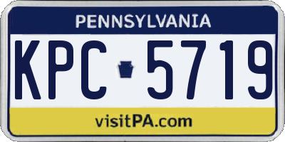 PA license plate KPC5719