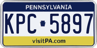 PA license plate KPC5897