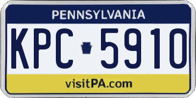 PA license plate KPC5910
