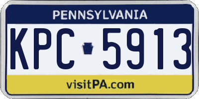 PA license plate KPC5913