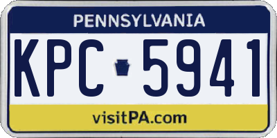 PA license plate KPC5941