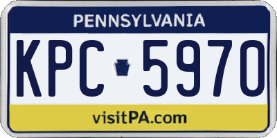 PA license plate KPC5970