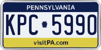 PA license plate KPC5990