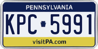 PA license plate KPC5991