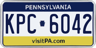 PA license plate KPC6042
