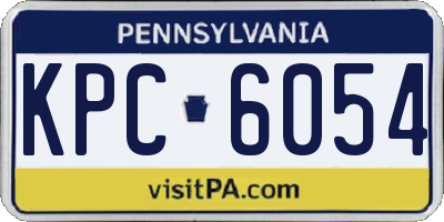 PA license plate KPC6054
