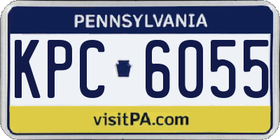 PA license plate KPC6055