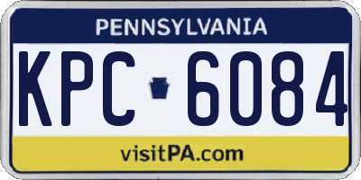 PA license plate KPC6084