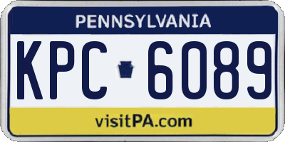 PA license plate KPC6089