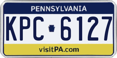 PA license plate KPC6127