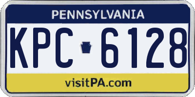 PA license plate KPC6128
