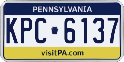 PA license plate KPC6137
