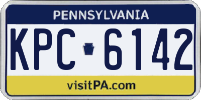 PA license plate KPC6142