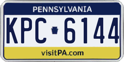 PA license plate KPC6144