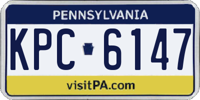 PA license plate KPC6147