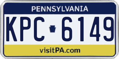 PA license plate KPC6149