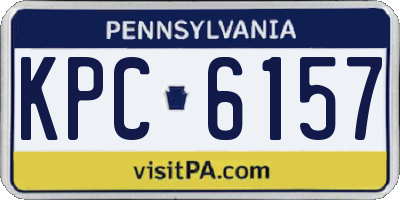 PA license plate KPC6157