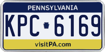 PA license plate KPC6169