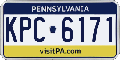 PA license plate KPC6171