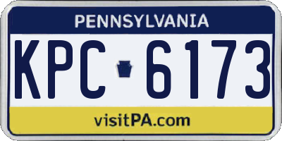 PA license plate KPC6173
