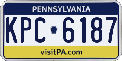 PA license plate KPC6187