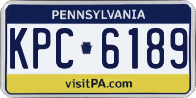 PA license plate KPC6189