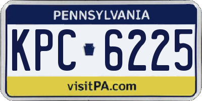 PA license plate KPC6225
