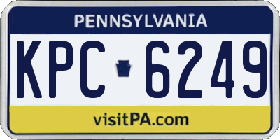 PA license plate KPC6249