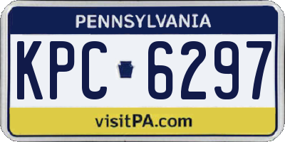 PA license plate KPC6297
