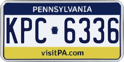 PA license plate KPC6336