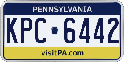 PA license plate KPC6442