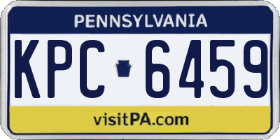 PA license plate KPC6459