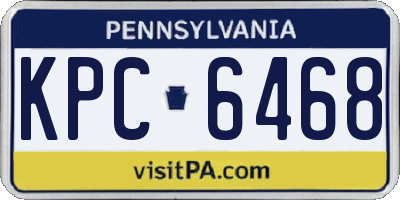 PA license plate KPC6468