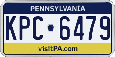 PA license plate KPC6479