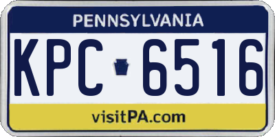 PA license plate KPC6516