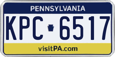 PA license plate KPC6517