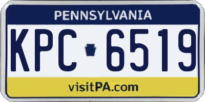 PA license plate KPC6519