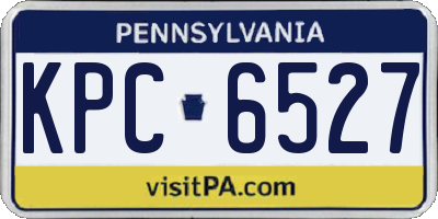 PA license plate KPC6527