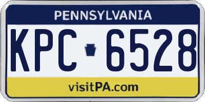 PA license plate KPC6528